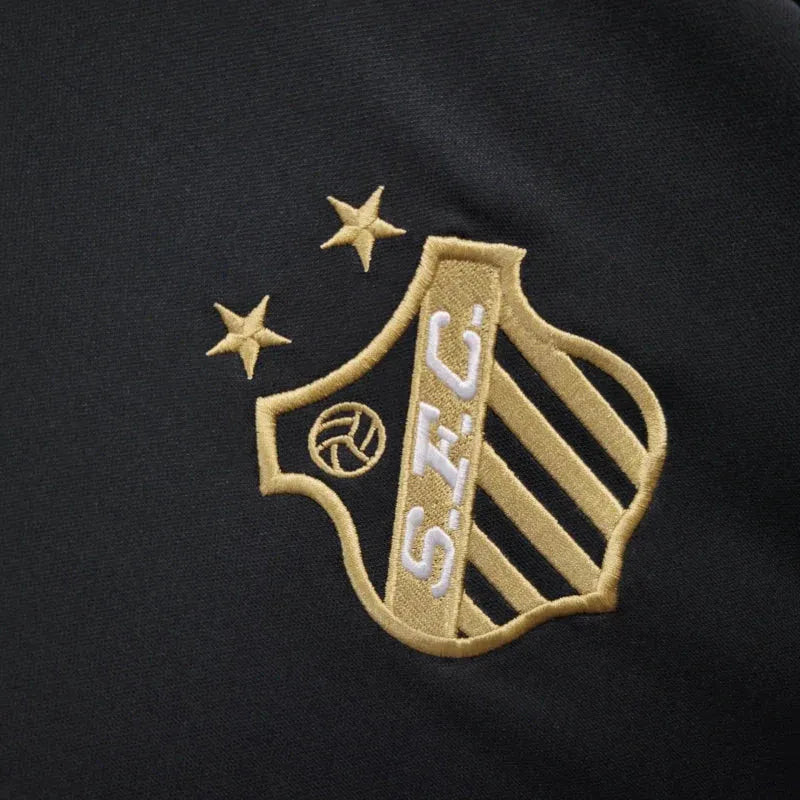 "Camisa Santista Pelé 1000 Gols - Torcedor Masculina Preta - Netmantos"