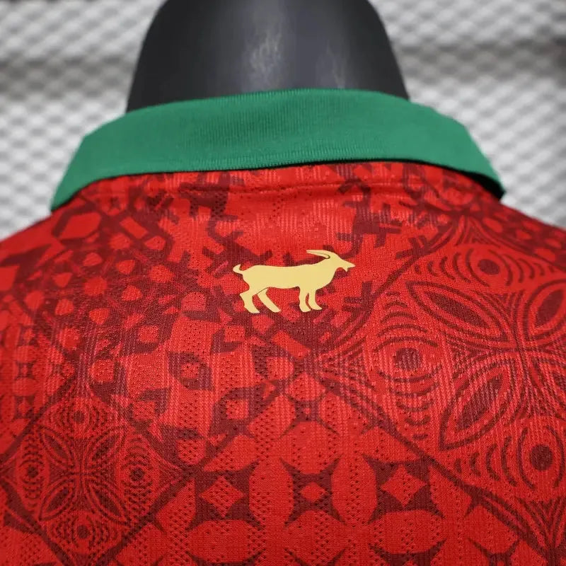 "Camisa Portugal “The Siu” - Jogador Masculina Vermelha Comma Football - Netmantos"