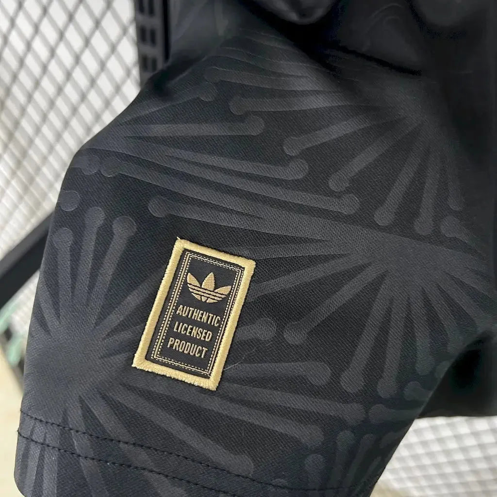 "Camisa México Gold 25/26 - Torcedor Masculina Preta e Dourada - Netmantos"