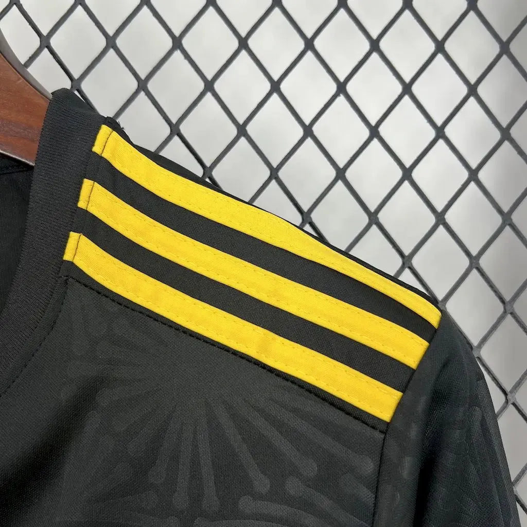 "Camisa México Gold 25/26 - Torcedor Masculina Preta e Dourada - Netmantos"