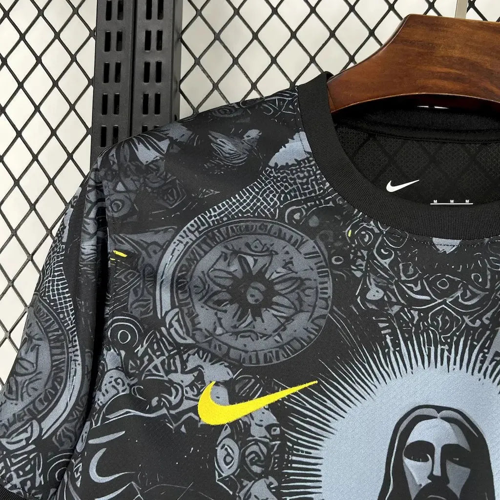 "Camisa Brasil x STUSSY Cristo Redentor - Torcedor Masculina Preta - Netmantos"