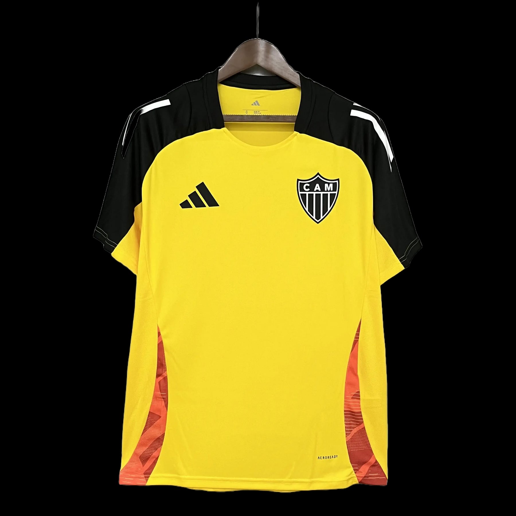 "Camisa Atlético Mineiro Treino 25/26 - Torcedor Masculina Amarela + Patrocínios - Netmantos"