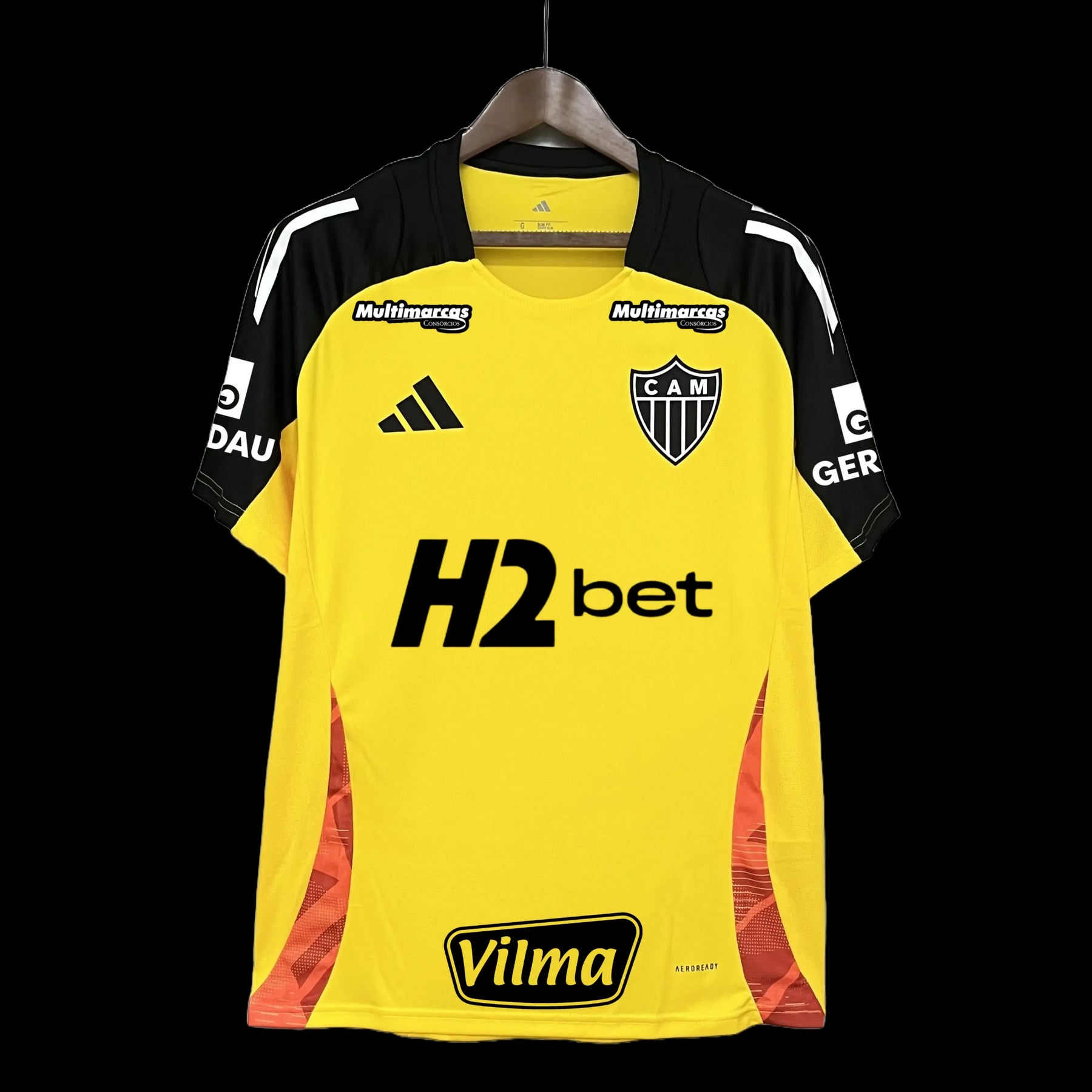 "Camisa Atlético Mineiro Treino 25/26 - Torcedor Masculina Amarela + Patrocínios - Netmantos"