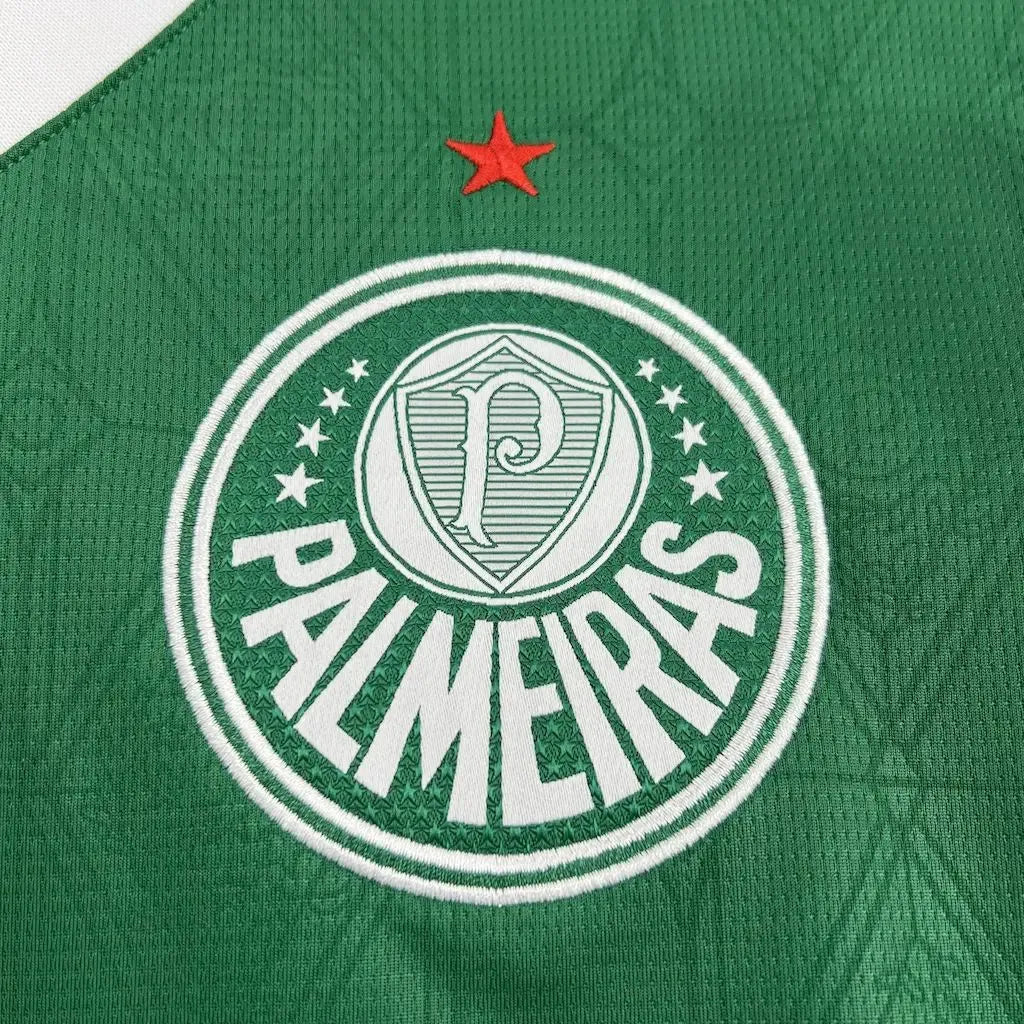 "Camisa Palmeiras Home 25/26 - Torcedor Masculina Verde + Patrocínios - Netmantos"