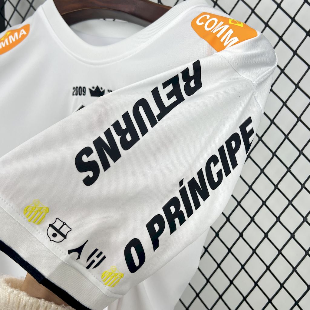 "Camisa Santista The Prince - Torcedor Masculina Branca Comma Football - Netmantos"