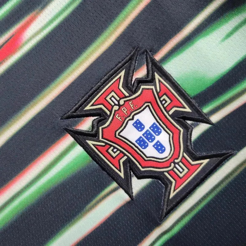 "Camisa Portugal Treino 25/26 - Torcedor Masculina Preta - Netmantos"