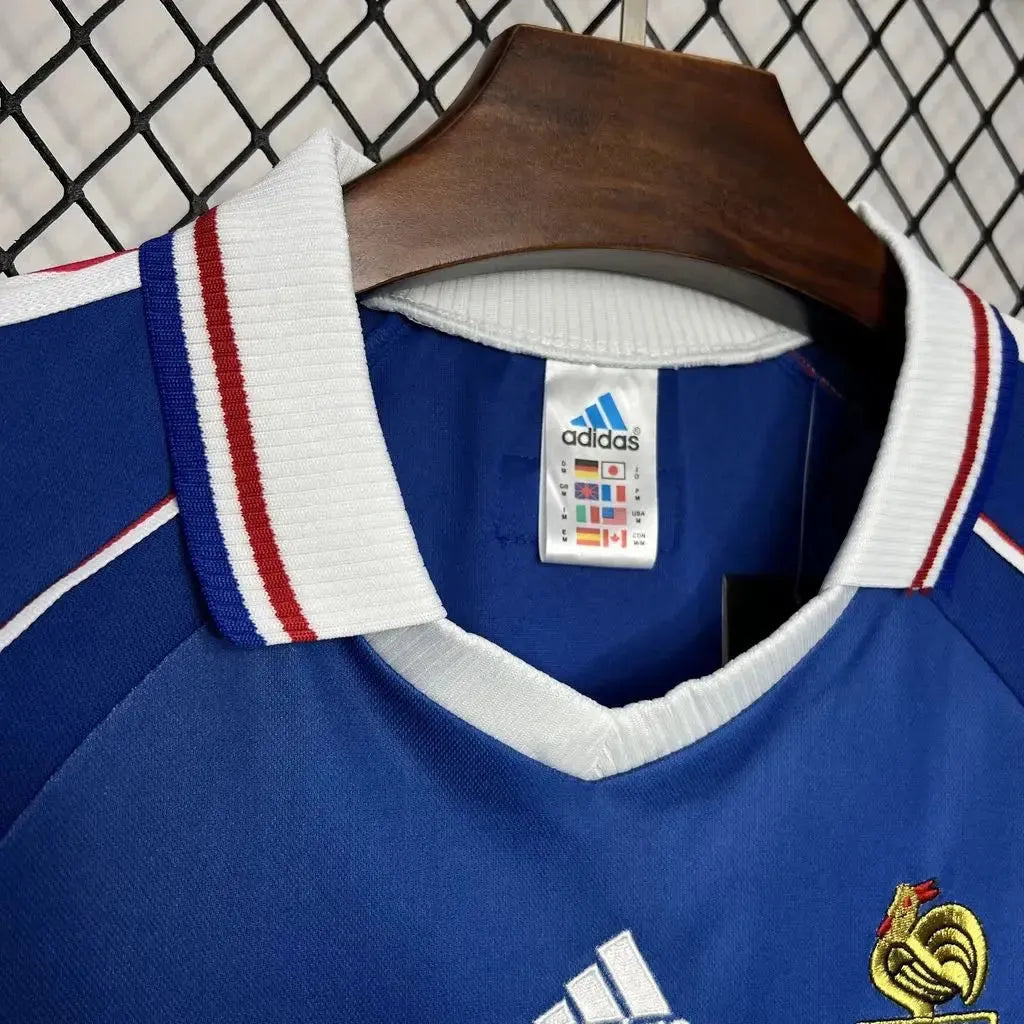 "Camisa França Retrô Home 1998 - Torcedor Masculina Azul - Netmantos"