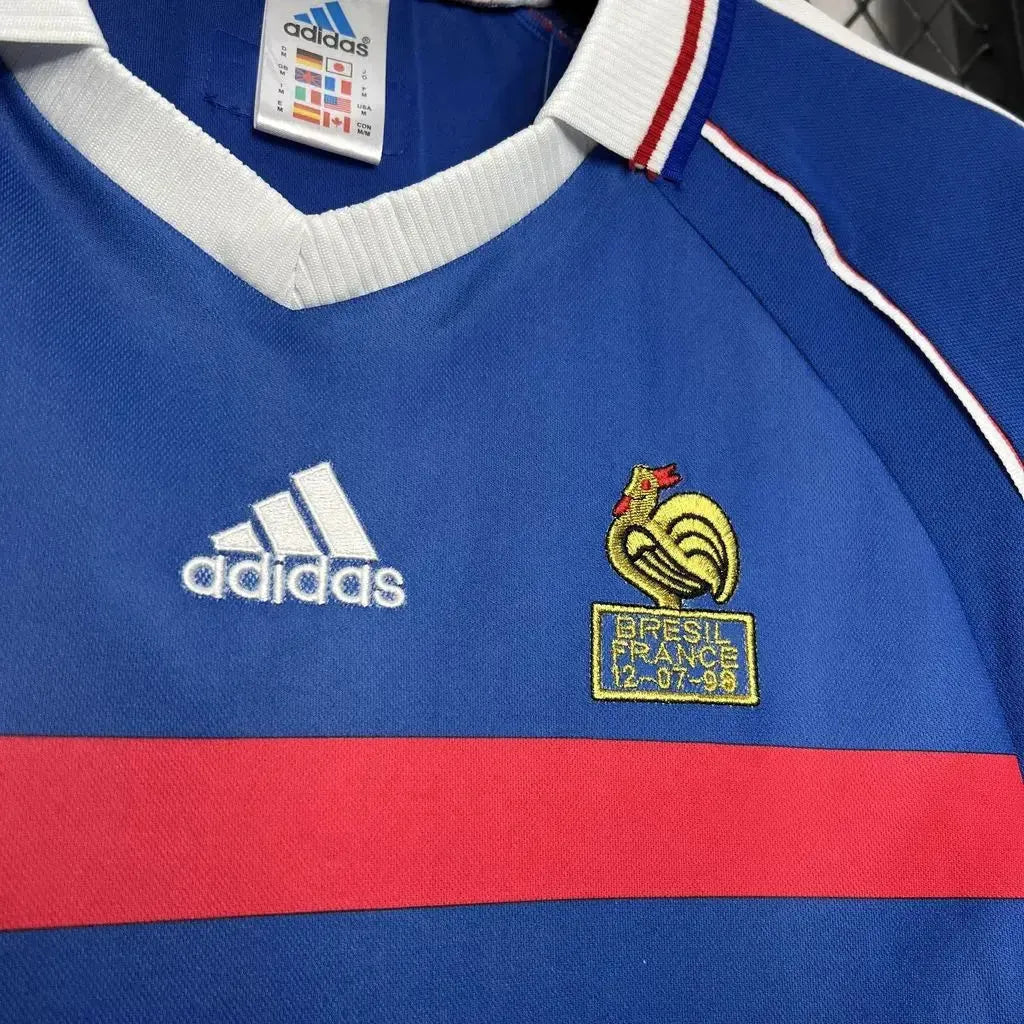 "Camisa França Retrô Home 1998 - Torcedor Masculina Azul - Netmantos"