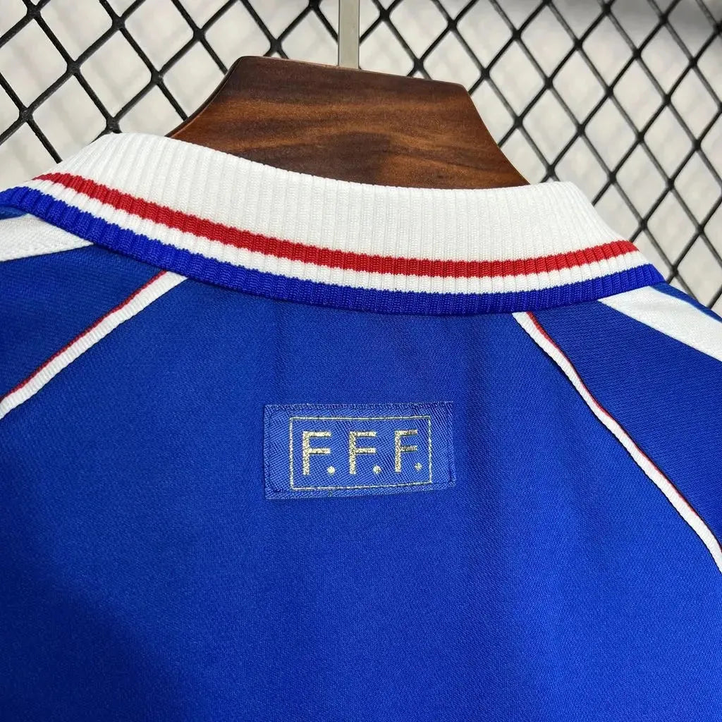 "Camisa França Retrô Home 1998 - Torcedor Masculina Azul - Netmantos"