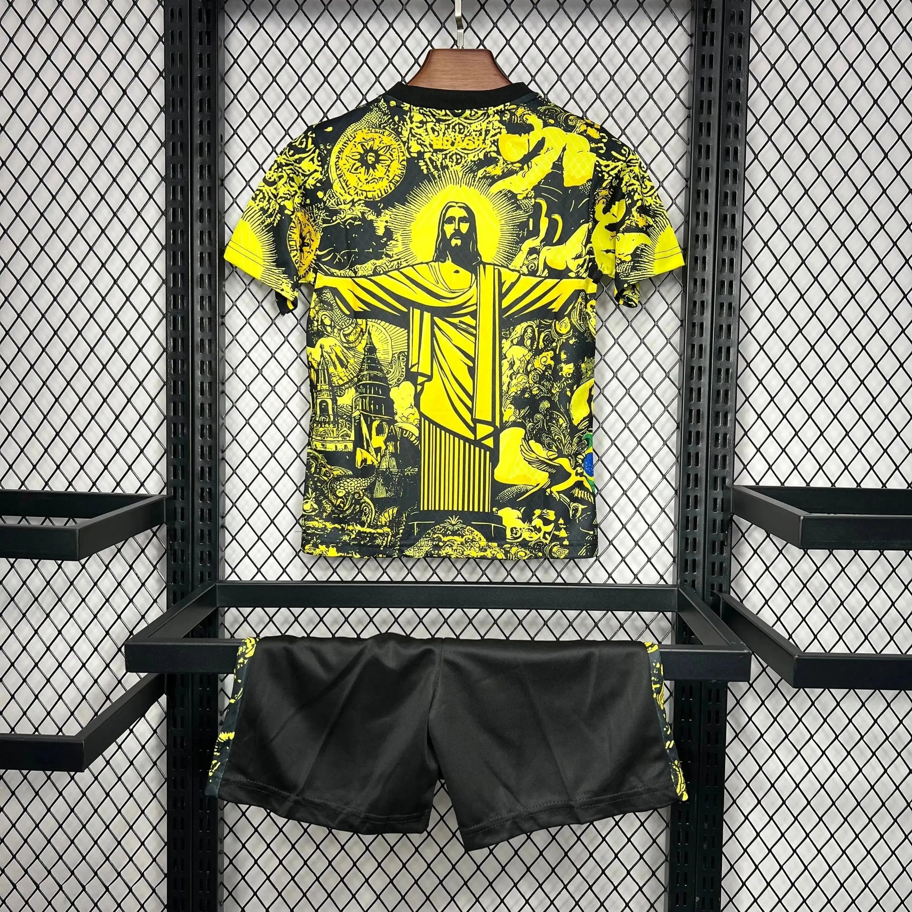 "Camisa Brasil Edição Especial Cristo Redentor 24/25 - Torcedor Infantil Amarela - Netmantos"