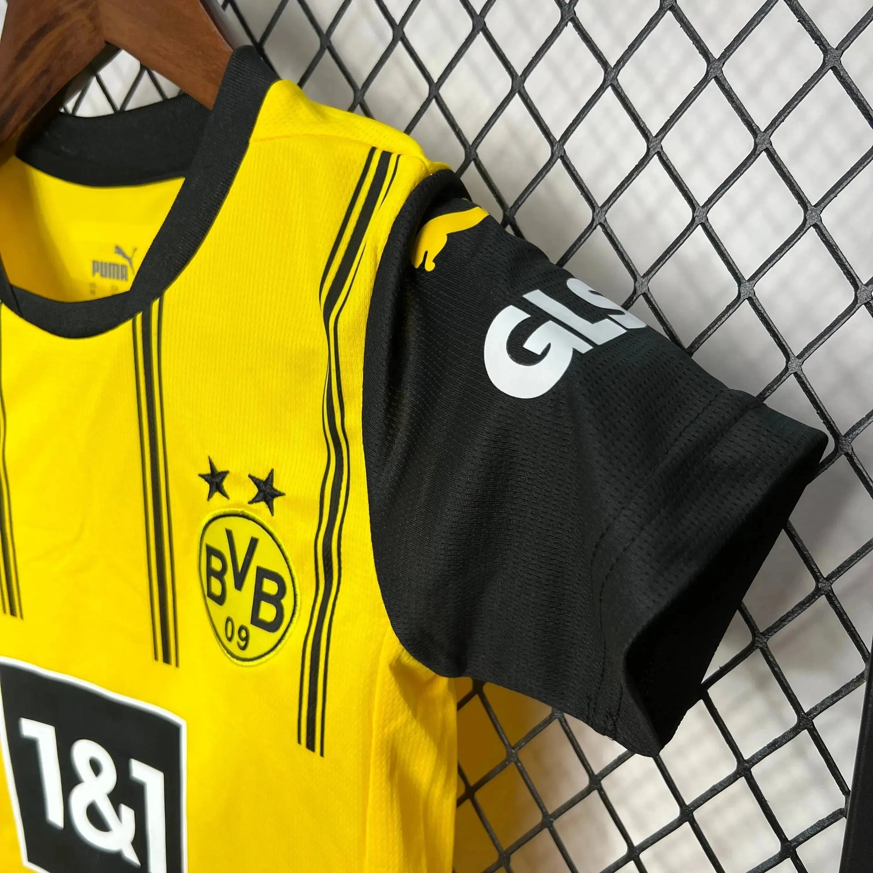 "Camisa Borussia Dortmund Home 24/25- Torcedor Infantil Preta e Amarela - Netmantos"