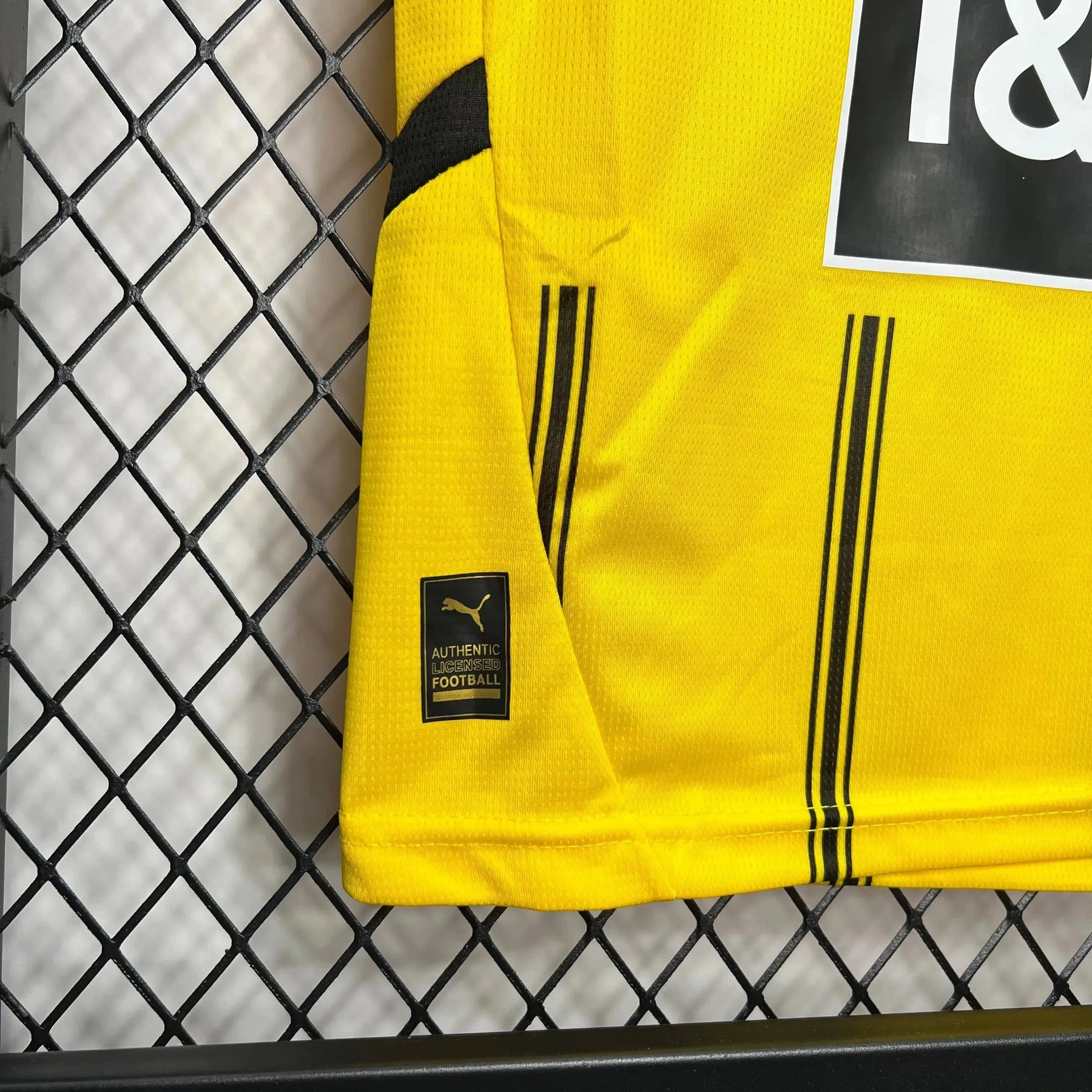 "Camisa Borussia Dortmund Home 24/25- Torcedor Infantil Preta e Amarela - Netmantos"