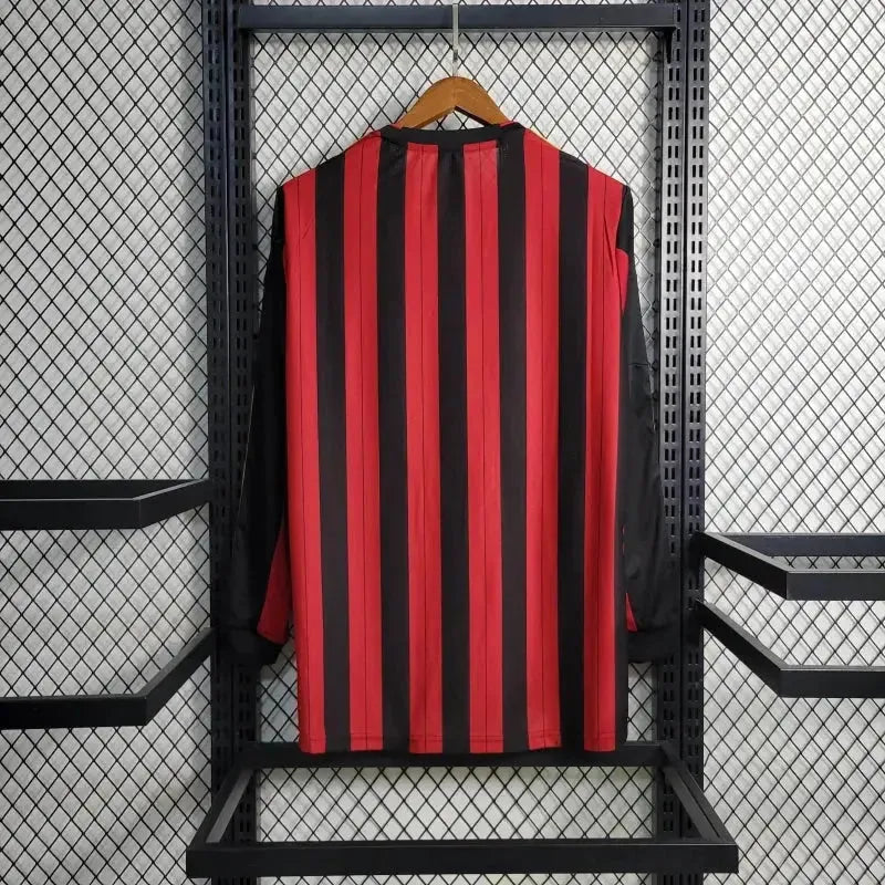 "Camisa AC Milan Retrô 2013/14 - Torcedor Masculina Manga Longa - Netmantos"