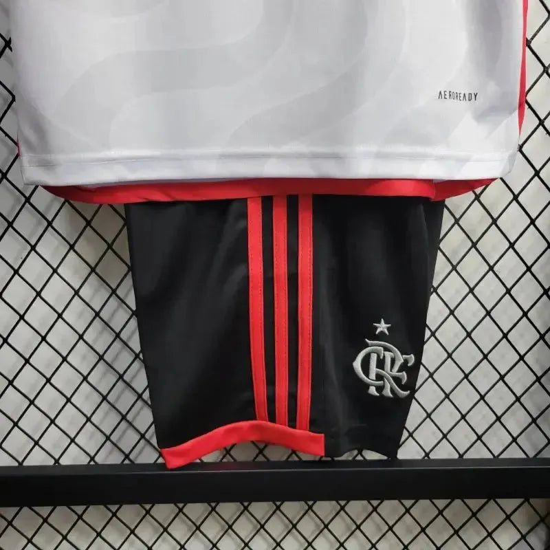 "Camisa Flamengo Away 24/25 - Torcedor Infantil Branca - Netmantos"