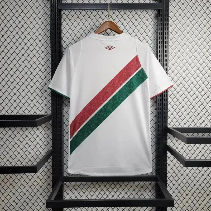 "Camisa Fluminense Away 24/25 - Torcedor Masculina Branca + Patches Libertadores + Patrocínios - Netmantos"