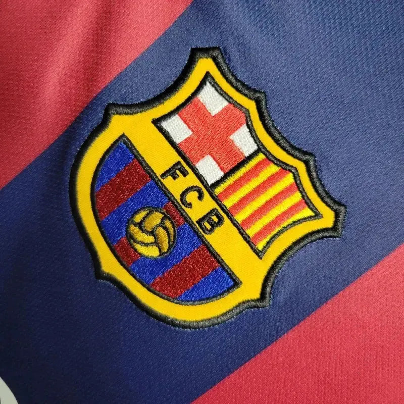 "Camisa Barcelona Home Retrô 2014/15 - Torcedor Masculina Manga Longa - Netmantos"