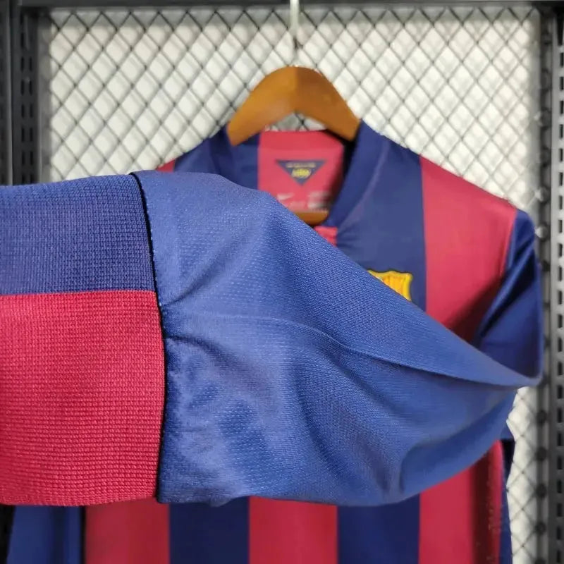 "Camisa Barcelona Home Retrô 2014/15 - Torcedor Masculina Manga Longa - Netmantos"