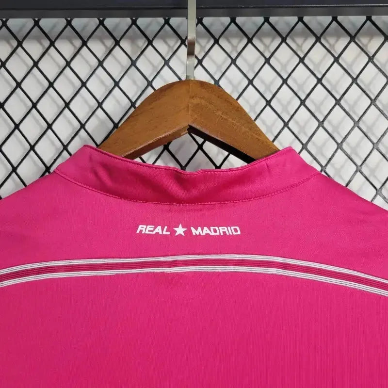 "Camisa Real Madrid Away Retrô 2014/15 - Torcedor Masculina Rosa Manga Longa - Netmantos"