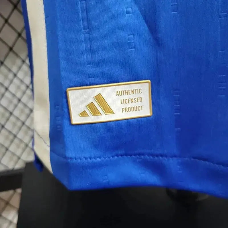 "Camisa Itália Home 24/25 - Jogador Masculina Manga Longa Azul - Netmantos"