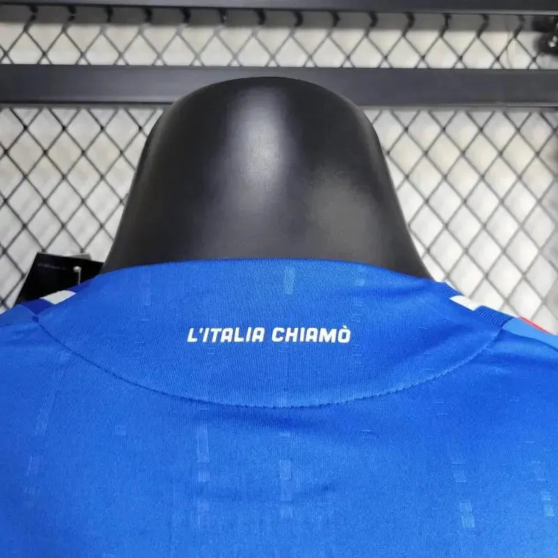 "Camisa Itália Home 24/25 - Jogador Masculina Manga Longa Azul - Netmantos"