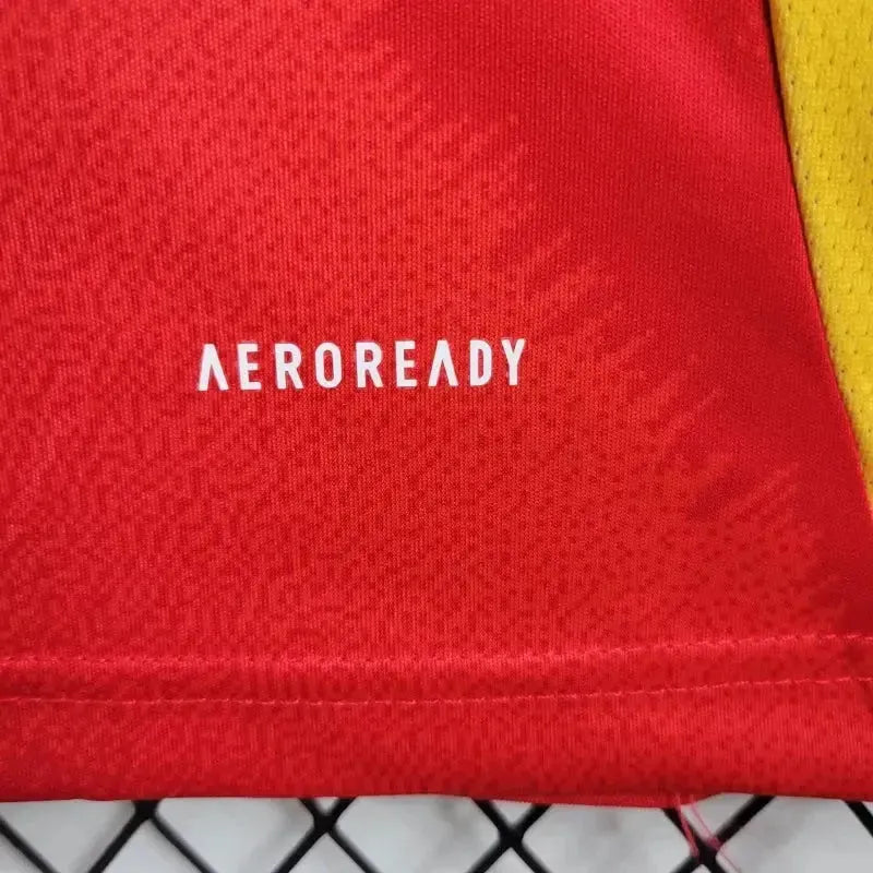 "Camisa Espanha Home 24/25 - Torcedor Masculina Vermelha e Amarela - Netmantos"