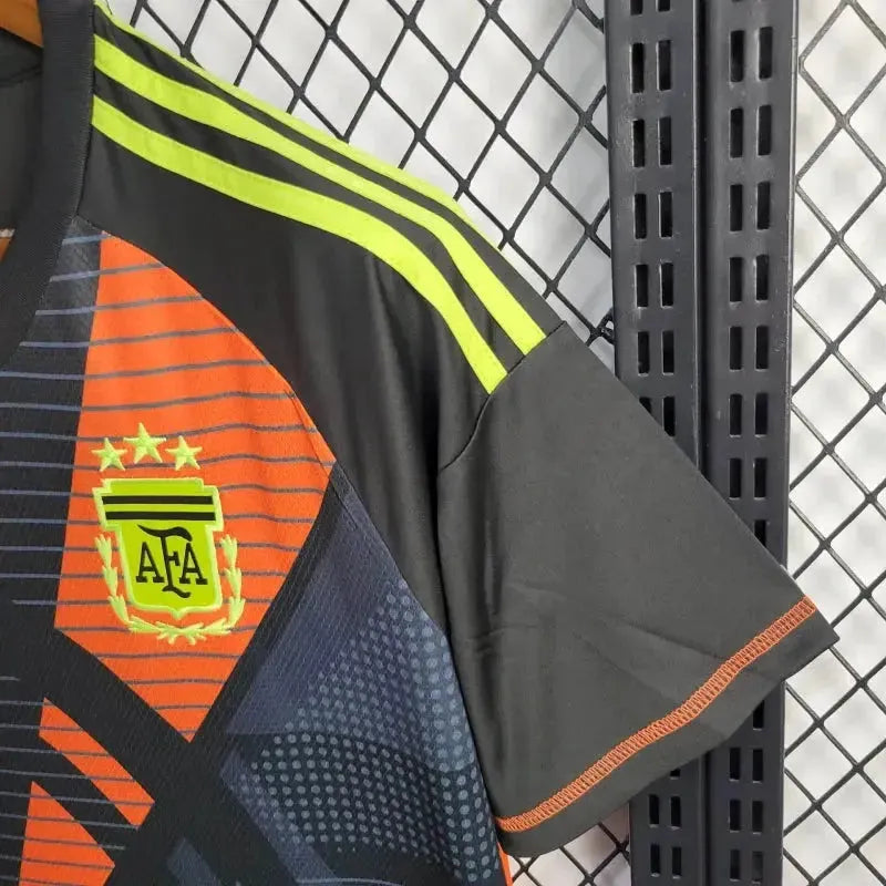 "Camisa Argentina Goleiro 24/25 - Torcedor Masculina Preta - Netmantos"