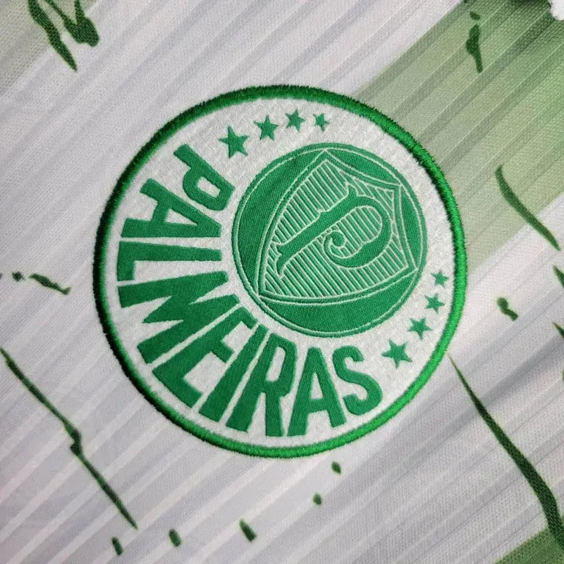 "Camisa Palmeiras Away Retrô 1996 - Torcedor Masculina Branca PARMALAT - Netmantos"
