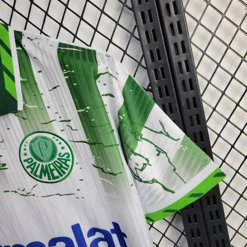 "Camisa Palmeiras Away Retrô 1996 - Torcedor Masculina Branca PARMALAT - Netmantos"