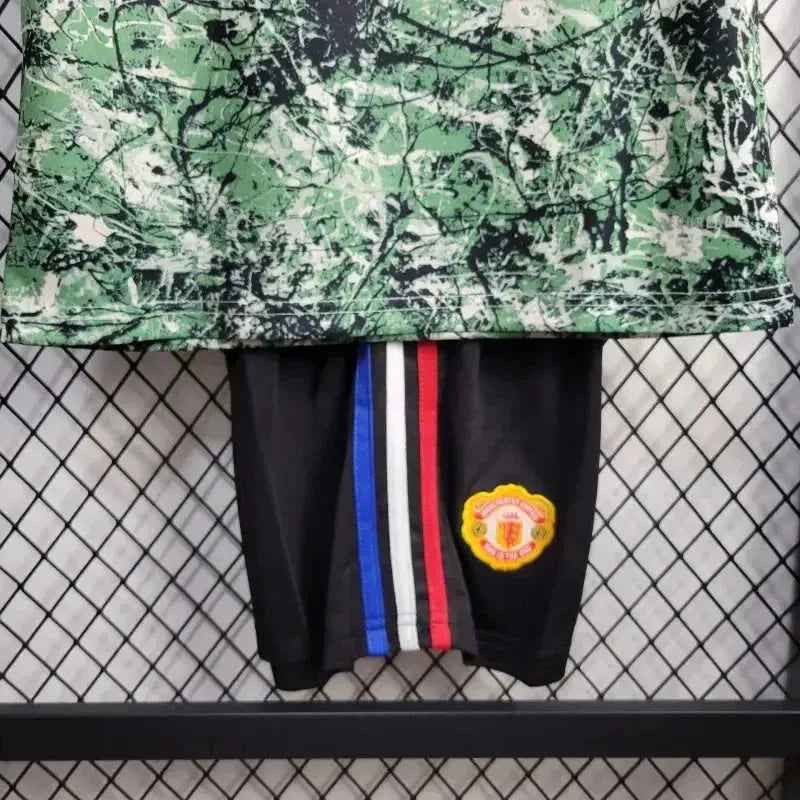 "Camisa Manchester United 24/25 - Torcedor Infantil Verde - Netmantos"