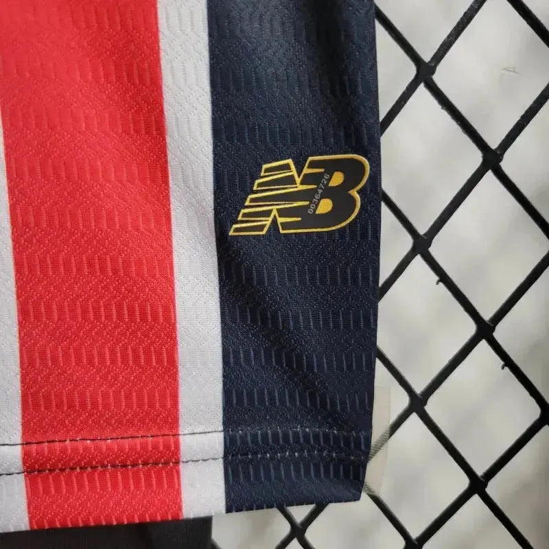 "Camisa São Paulo Away 24/25 - Torcedor Infantil Vermelha e Preta New Balance - Netmantos"