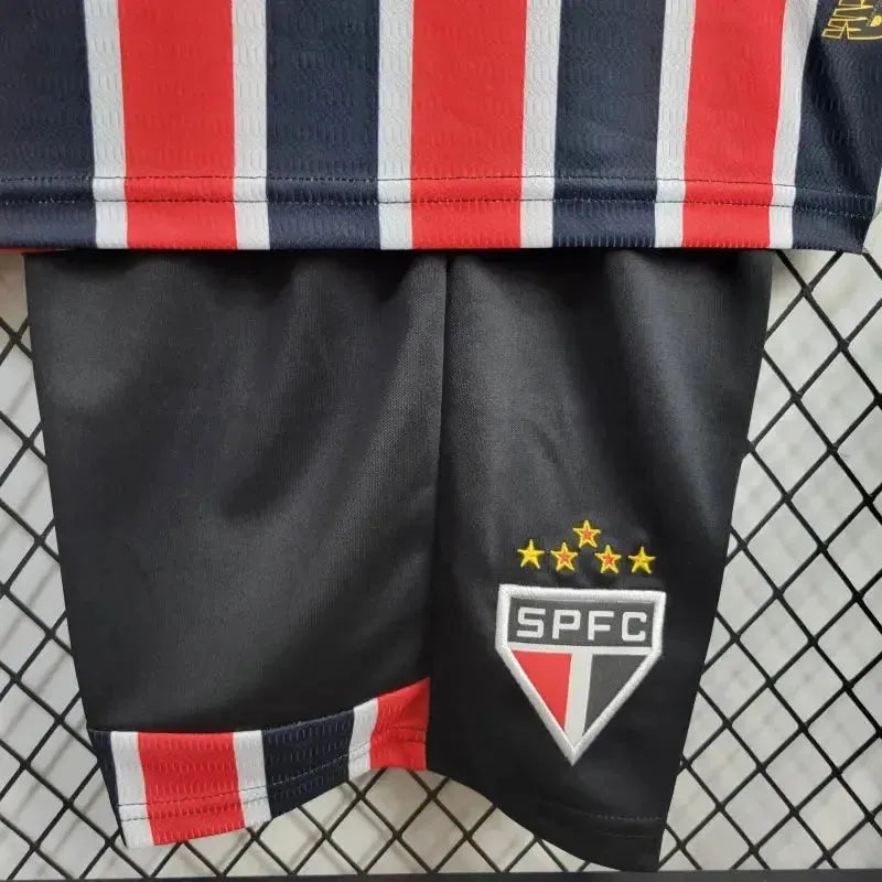 "Camisa São Paulo Away 24/25 - Torcedor Infantil Vermelha e Preta New Balance - Netmantos"
