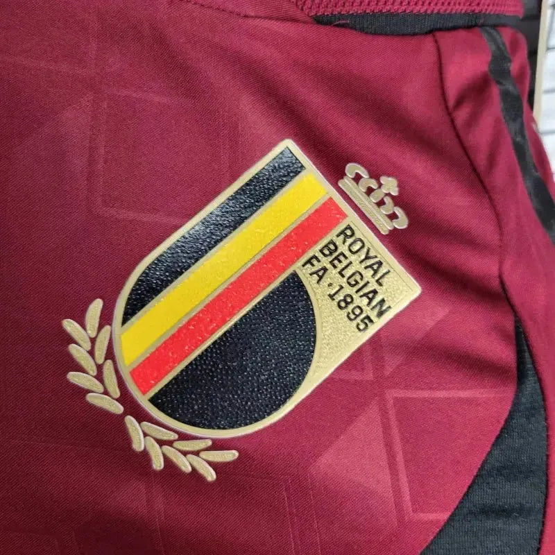 "Camisa Bélgica Home 24/25 - Jogador Masculina Vermelha - Netmantos"
