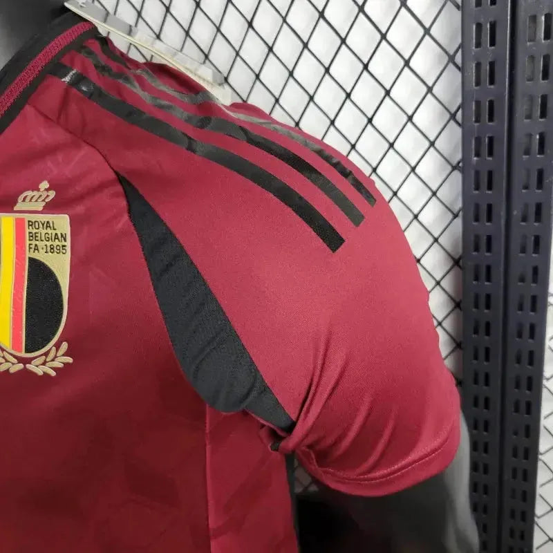 "Camisa Bélgica Home 24/25 - Jogador Masculina Vermelha - Netmantos"
