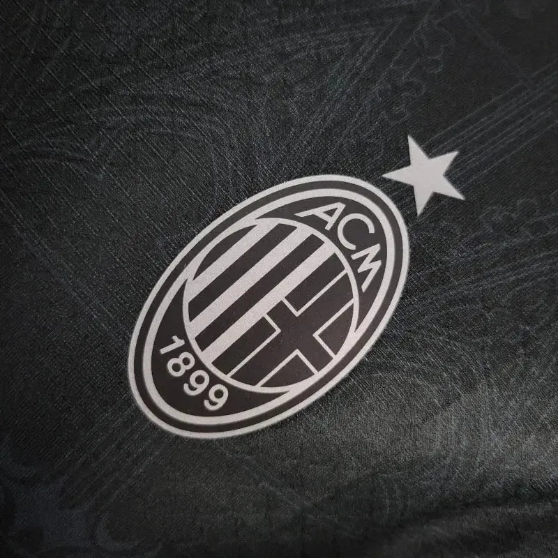 "Camisa AC Milan Co Branded 24/25 - Jogador Masculina Preta - Netmantos"