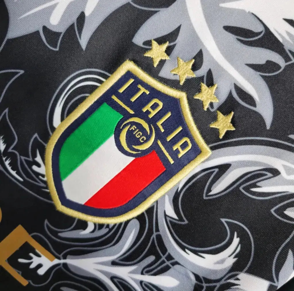 "Camisa Itália x Versace 23/24- Torcedor Masculina Preta - Netmantos"