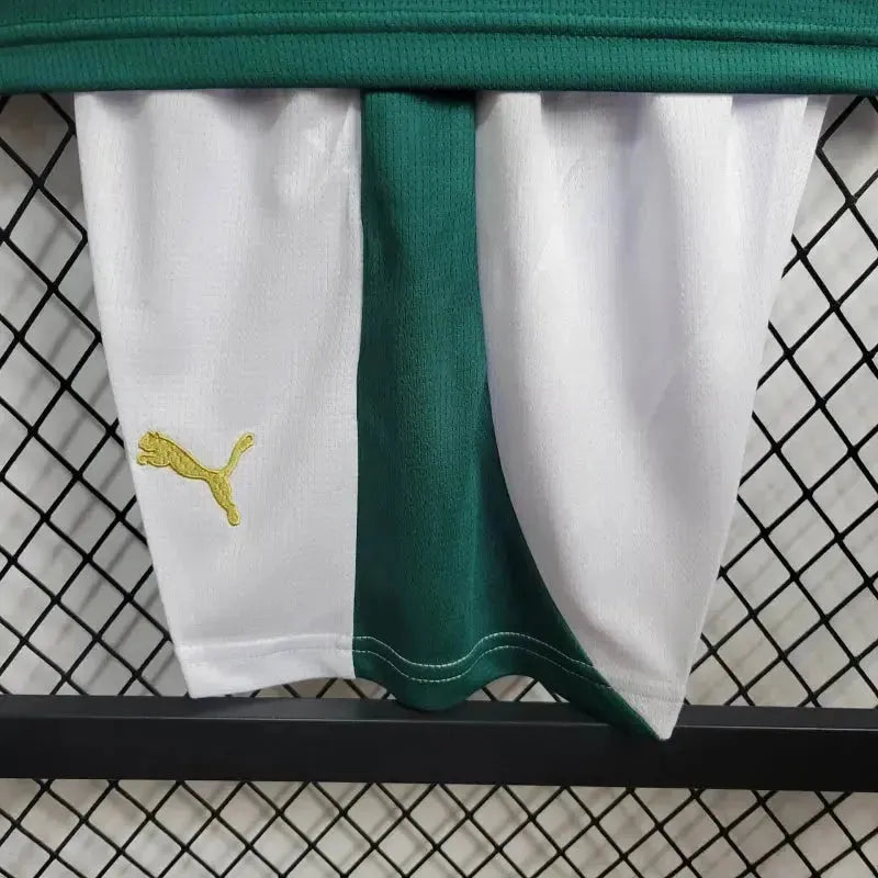 "Camisa Palmeiras Home 24/25 - Torcedor Infantil Verde e Dourado - Netmantos"