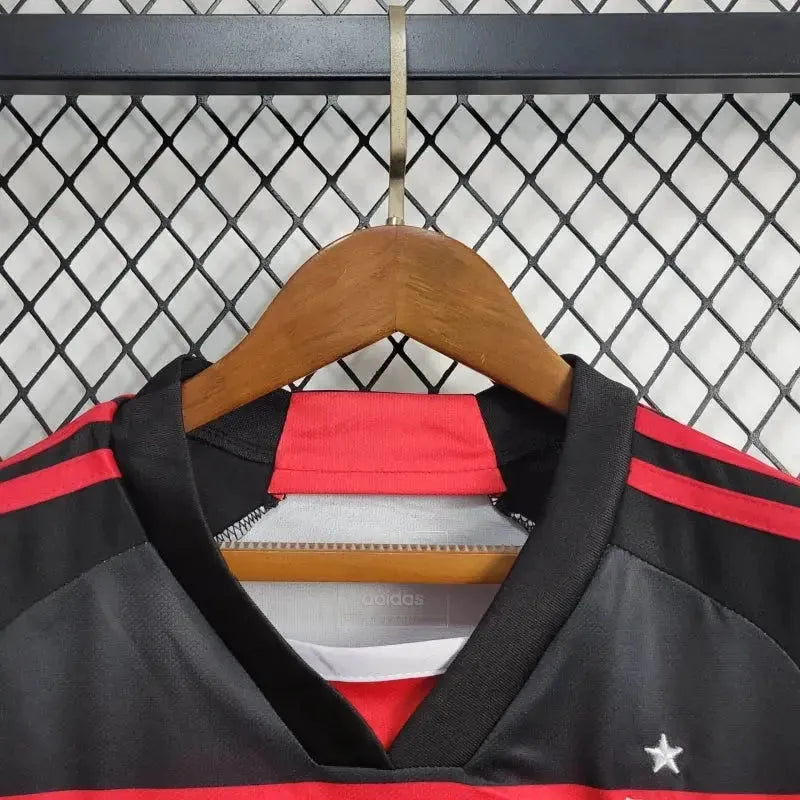 "Camisa Flamengo Home 24/25 - Torcedor Infantil Vermelha e Preta - Netmantos"