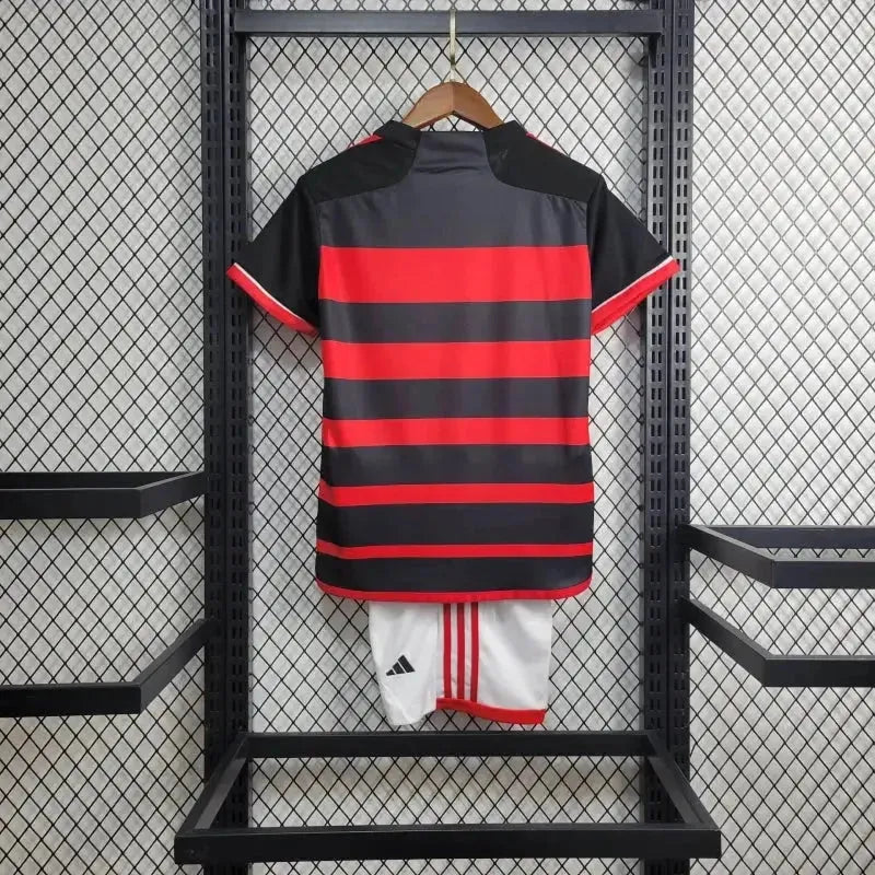 "Camisa Flamengo Home 24/25 - Torcedor Infantil Vermelha e Preta - Netmantos"