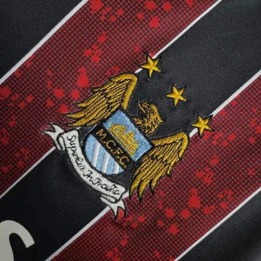 "Camisa Manchester City Retrô Away 08/09 - Torcedor Masculina Preta - Netmantos"