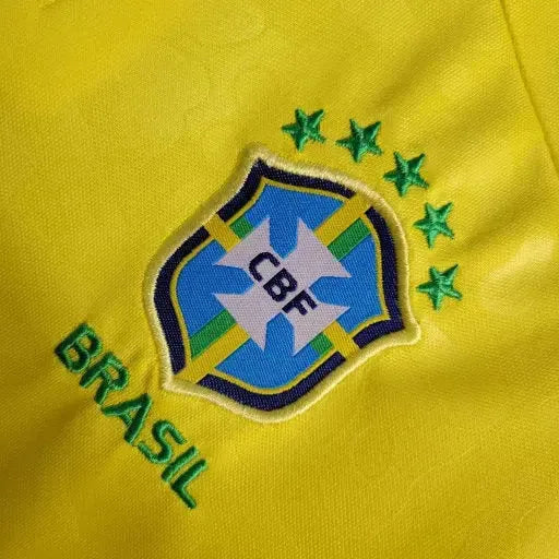"Camisa Brasil Home 22/23 - Torcedor Infantil Amarela - Netmantos"