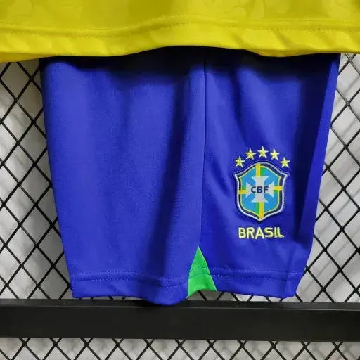 "Camisa Brasil Home 22/23 - Torcedor Infantil Amarela - Netmantos"