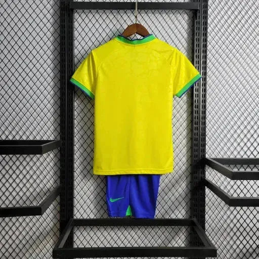 "Camisa Brasil Home 22/23 - Torcedor Infantil Amarela - Netmantos"