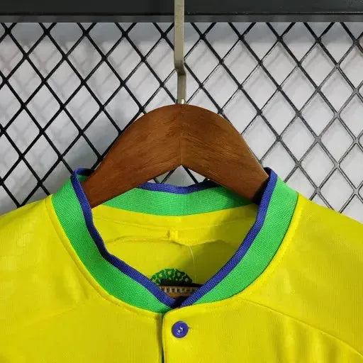 "Camisa Brasil Home 22/23 - Torcedor Infantil Amarela - Netmantos"
