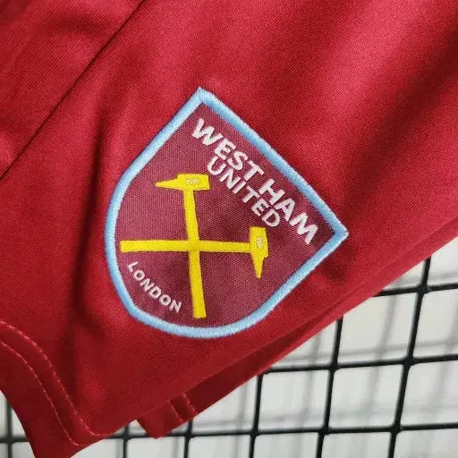 "Camisa West Ham Home 23/24 - Torcedor Infantil Vermelha - Netmantos"