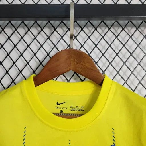 "Camisa Al-Nassr Home 23/24 - Torcedor Infantil Amarela - Netmantos"