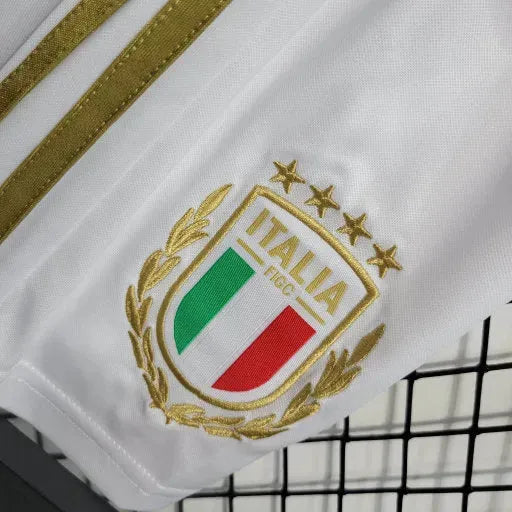 "Camisa Itália Edição Comemorativa 23/24 - Torcedor Infantil Branca e Dourada - Netmantos"
