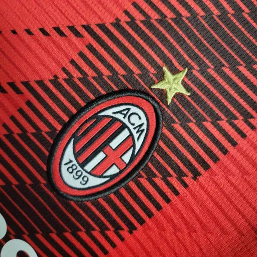 "Camisa AC Milan Home 23/24 - Torcedor Infantil Vermelha - Netmantos"