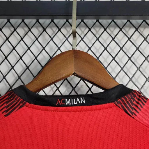 "Camisa AC Milan Home 23/24 - Torcedor Infantil Vermelha - Netmantos"