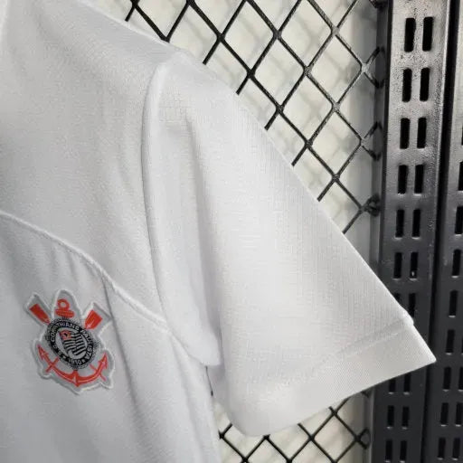 "Camisa Timão Home 23/24 - Torcedor Infantil Branca - Netmantos"