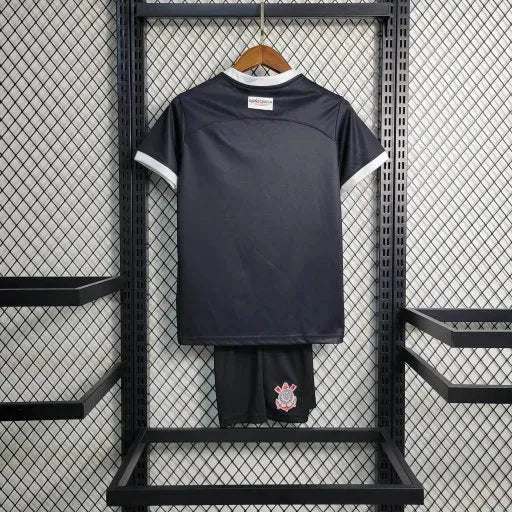 "Camisa Timão Away 23/24 - Torcedor Infantil Preta - Netmantos"